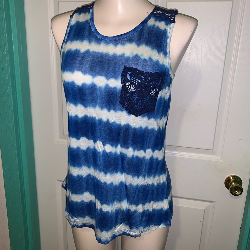 Blue Tie Dye Tank